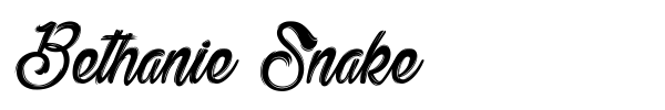 Bethanie Snake font preview